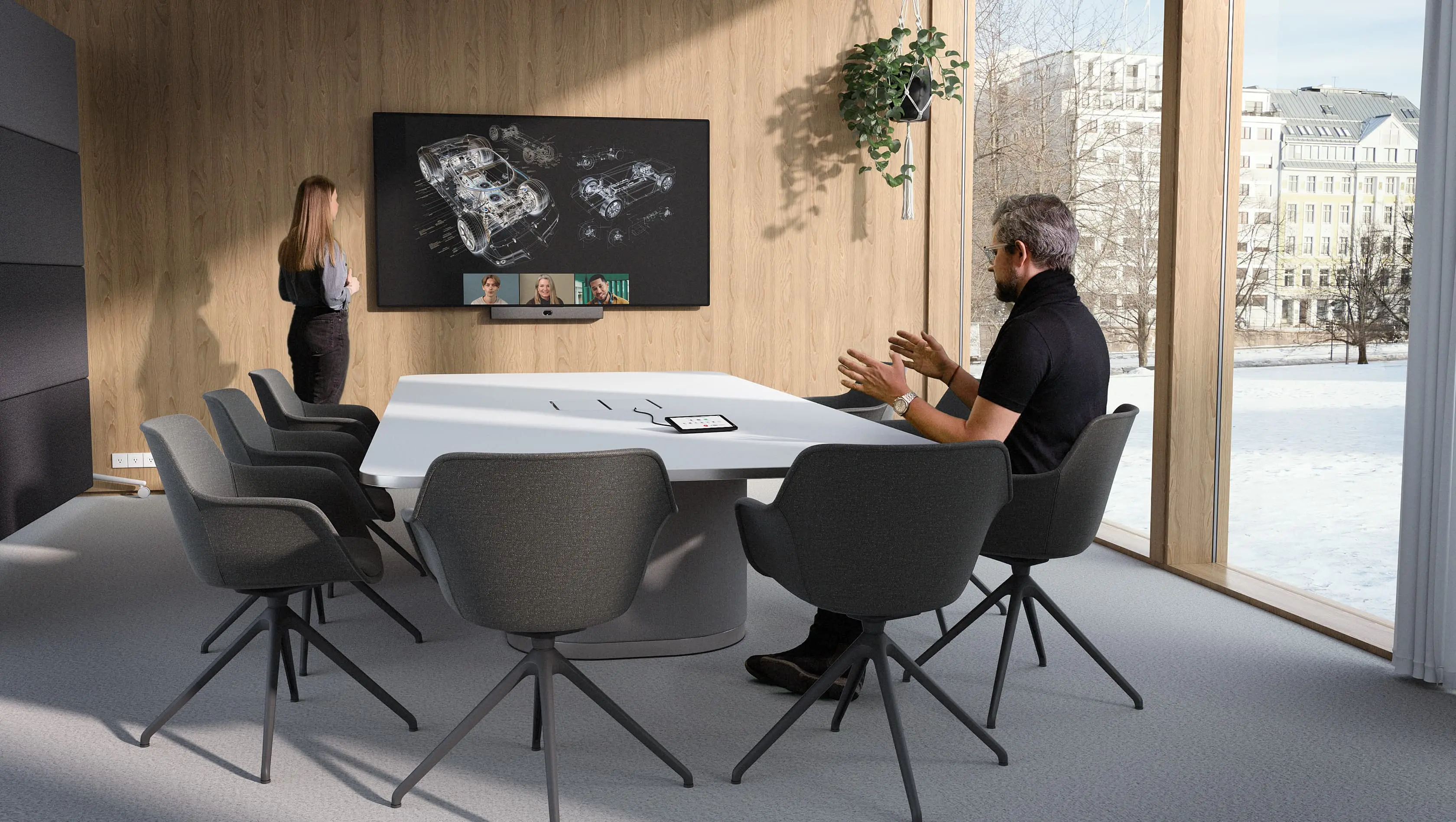 Neat Bar Gen 2 in a clean-desk meeting room