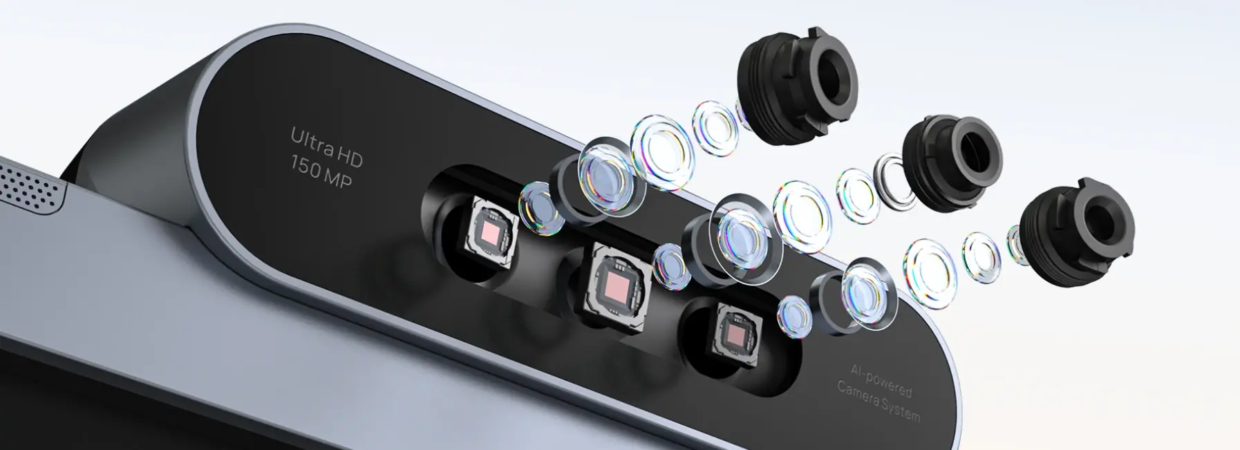 Yealink MeetingBoard Pro triple-eye 50MP AI camera system